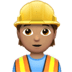 👷🏽 construction worker: medium skin tone display on Apple